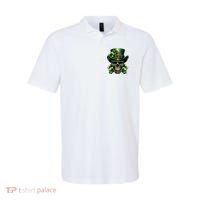 Sugar Skull St Patrick Day Of The Dead Lucky Shamrock Polo thumb 0