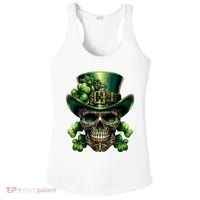 Sugar Skull St Patrick Day Of The Dead Lucky Shamrock Ladies PosiCharge Competitor Racerback Tank thumb 0