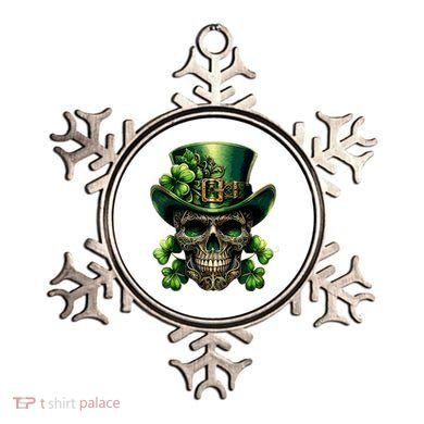 Sugar Skull St Patrick Day Of The Dead Lucky Shamrock Ornament