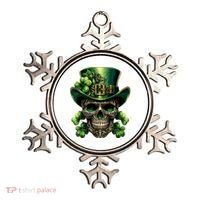 Sugar Skull St Patrick Day Of The Dead Lucky Shamrock Ornament thumb 0