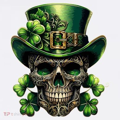 Sugar Skull St Patrick Day Of The Dead Lucky Shamrock Ornament
