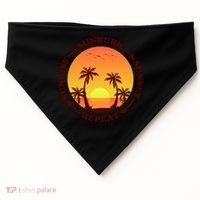 Sunrise Sunburn Sunset Repeat Gift USA-Made Doggie Bandana thumb 0