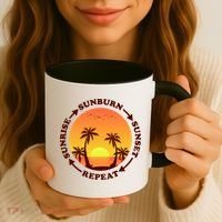 Sunrise Sunburn Sunset Repeat Gift Coffee Mug thumb 3
