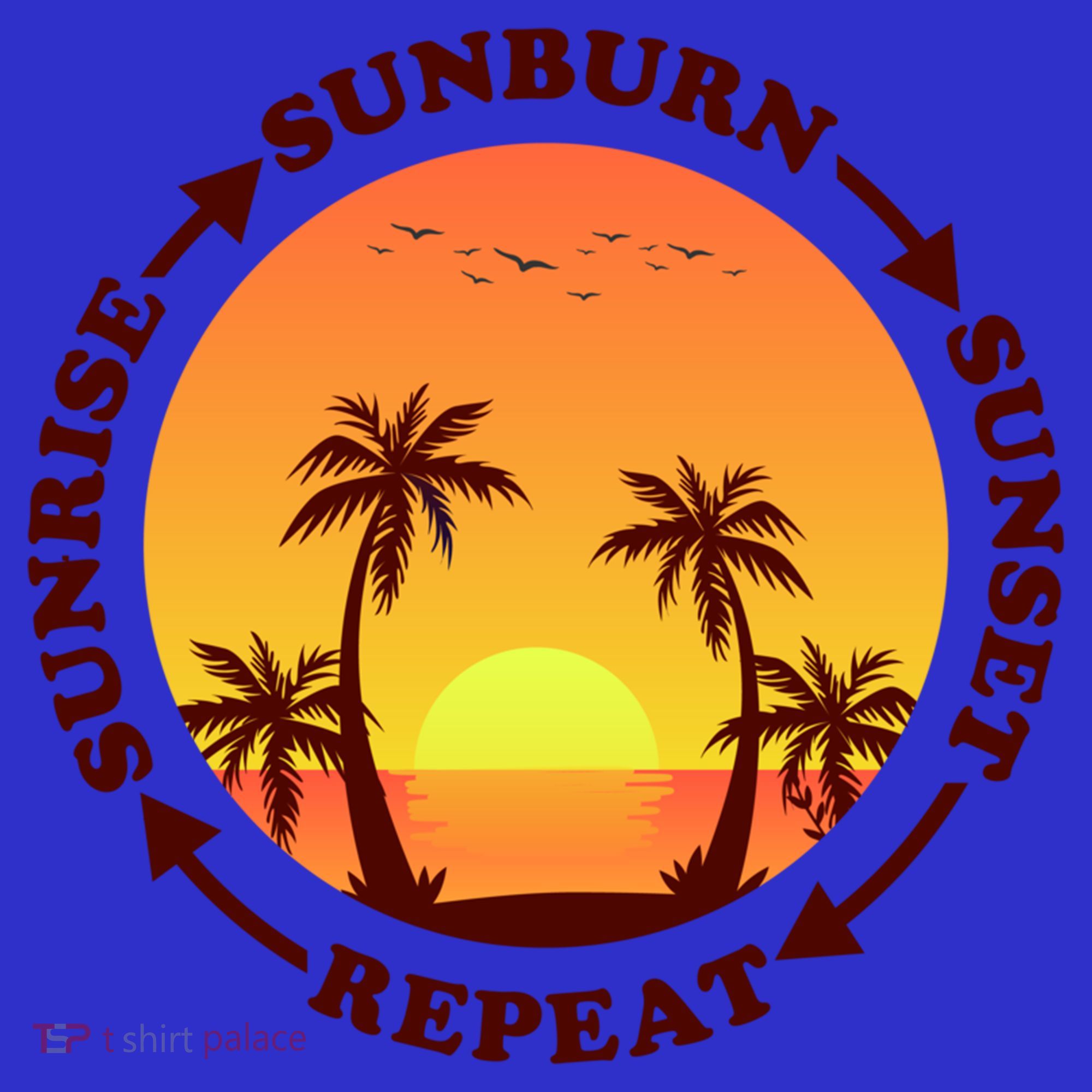 Sunrise Sunburn Sunset Repeat Gift V-Neck T-Shirt