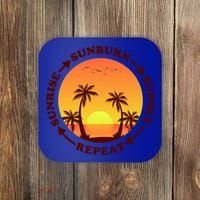 Sunrise Sunburn Sunset Repeat Gift Coaster thumb 0