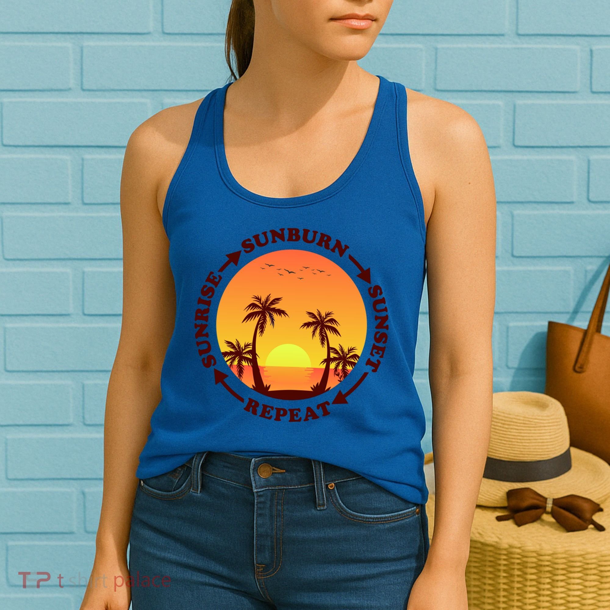 Sunrise Sunburn Sunset Repeat Gift Women's Tank Top