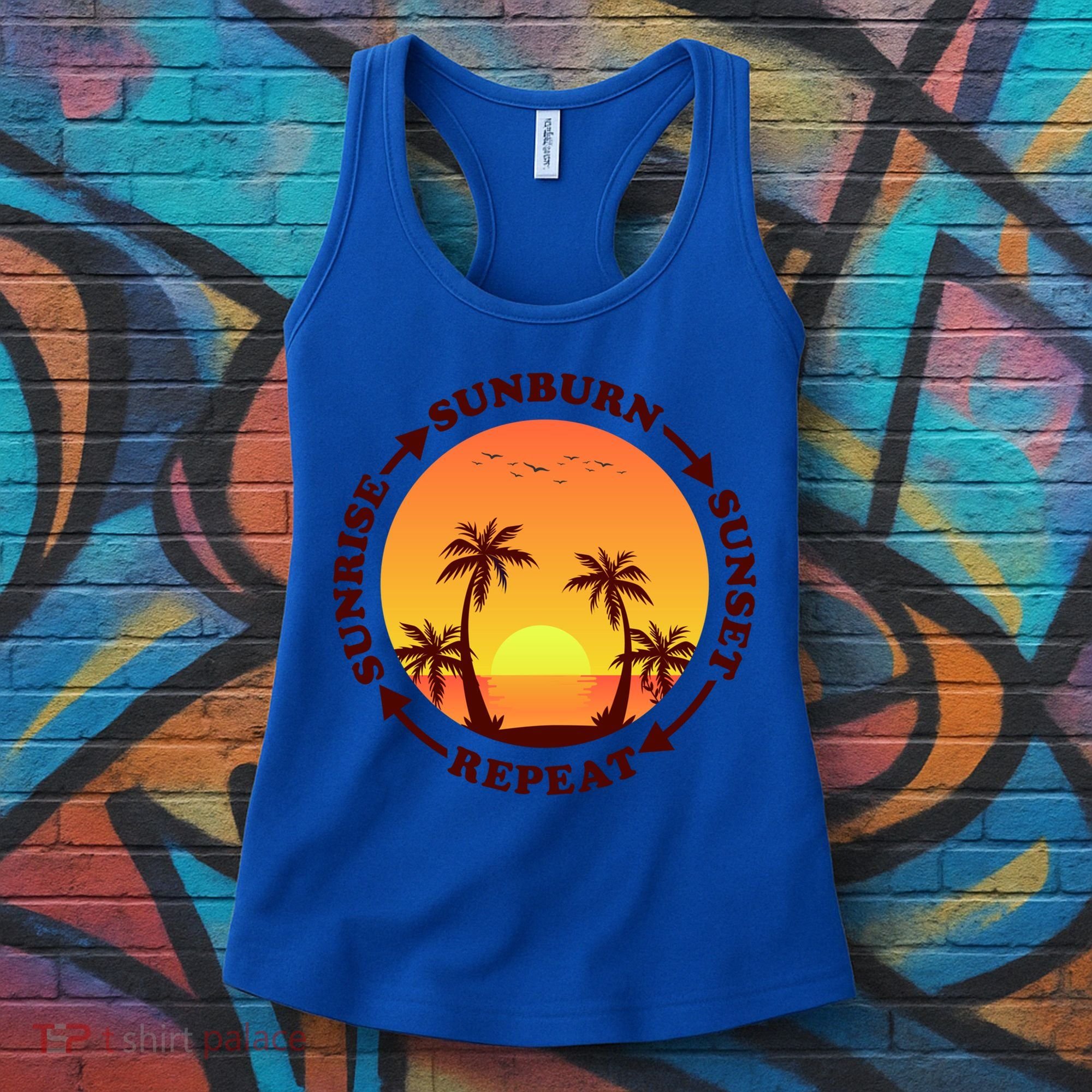 Sunrise Sunburn Sunset Repeat Gift Women's Tank Top