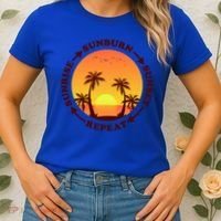 Sunrise Sunburn Sunset Repeat Gift Women's T-Shirt thumb 2