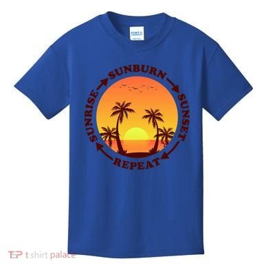 Sunrise Sunburn Sunset Repeat Gift Kids T-Shirt