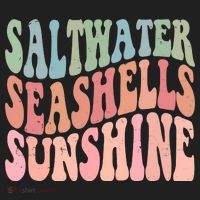 Saltwater Seashells Sunshine Retro Groovy Summer Women's Sweatshirt thumb 2