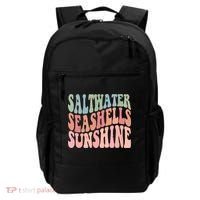 Saltwater Seashells Sunshine Retro Groovy Summer Backpack thumb 0