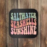 Saltwater Seashells Sunshine Retro Groovy Summer Coaster thumb 0