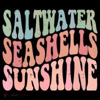 Saltwater Seashells Sunshine Retro Groovy Summer Coaster thumb 2
