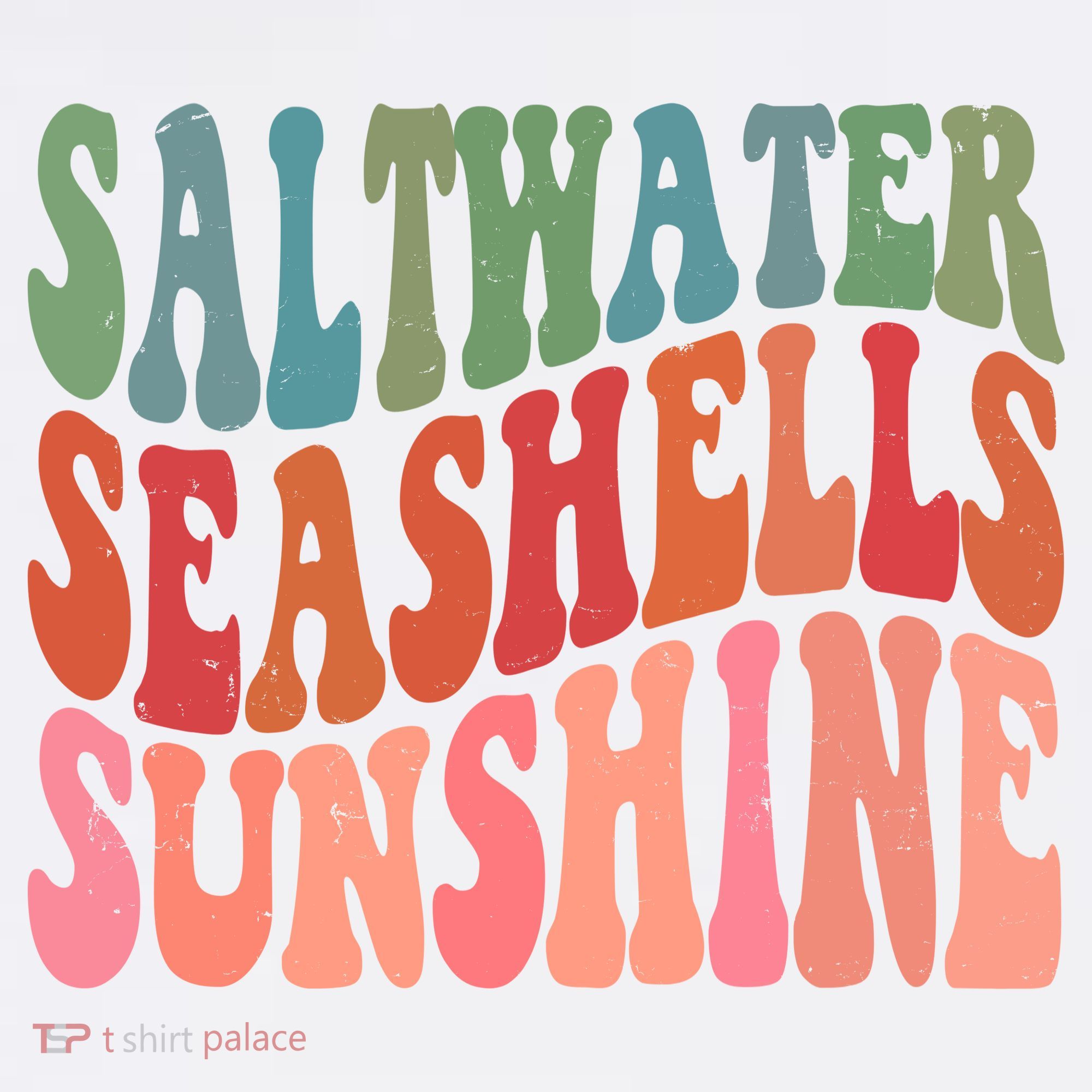 Saltwater Seashells Sunshine Retro Groovy Summer Beanie