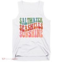 Saltwater Seashells Sunshine Retro Groovy Summer Tank Top thumb 0