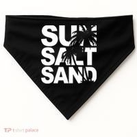 Sun Salt Sand Summer Palm Tree USA-Made Doggie Bandana thumb 0