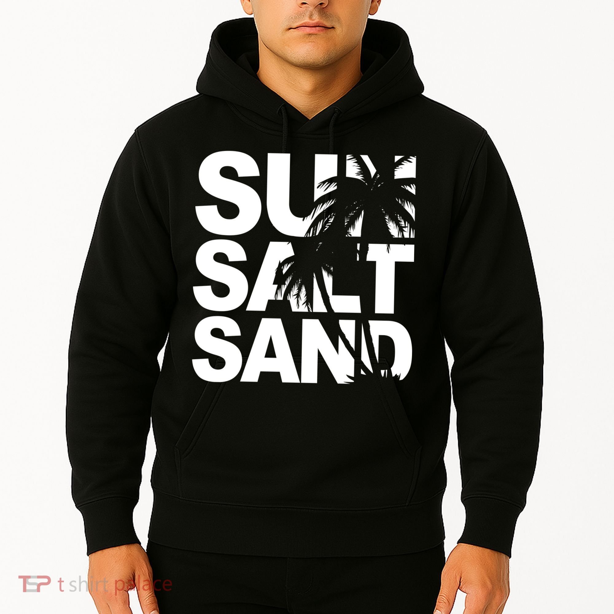 Sun Salt Sand Summer Palm Tree Hoodie