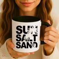 Sun Salt Sand Summer Palm Tree Coffee Mug thumb 3