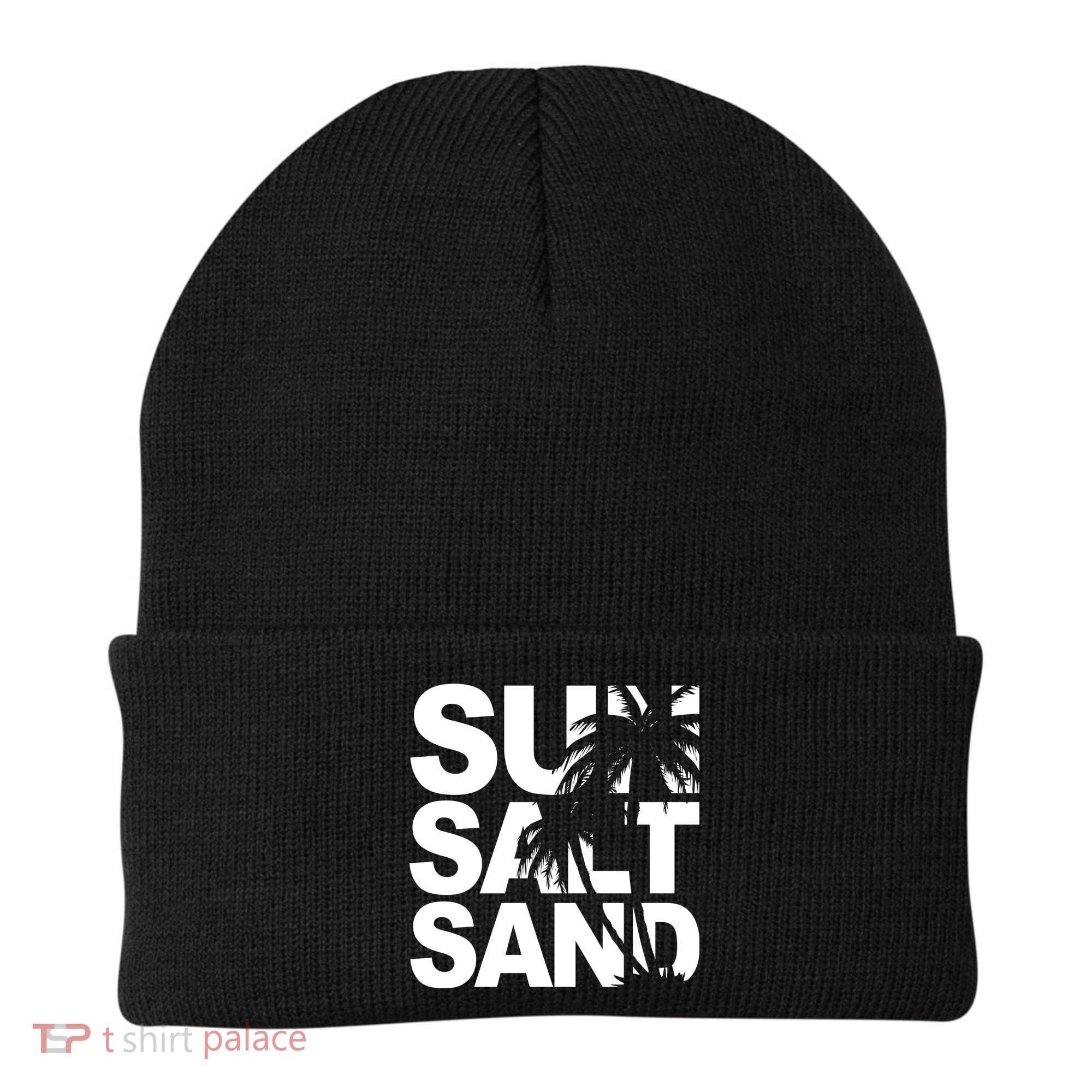 Sun Salt Sand Summer Palm Tree Beanie