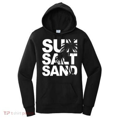 Sun Salt Sand Summer Palm Tree Women's Hoodie