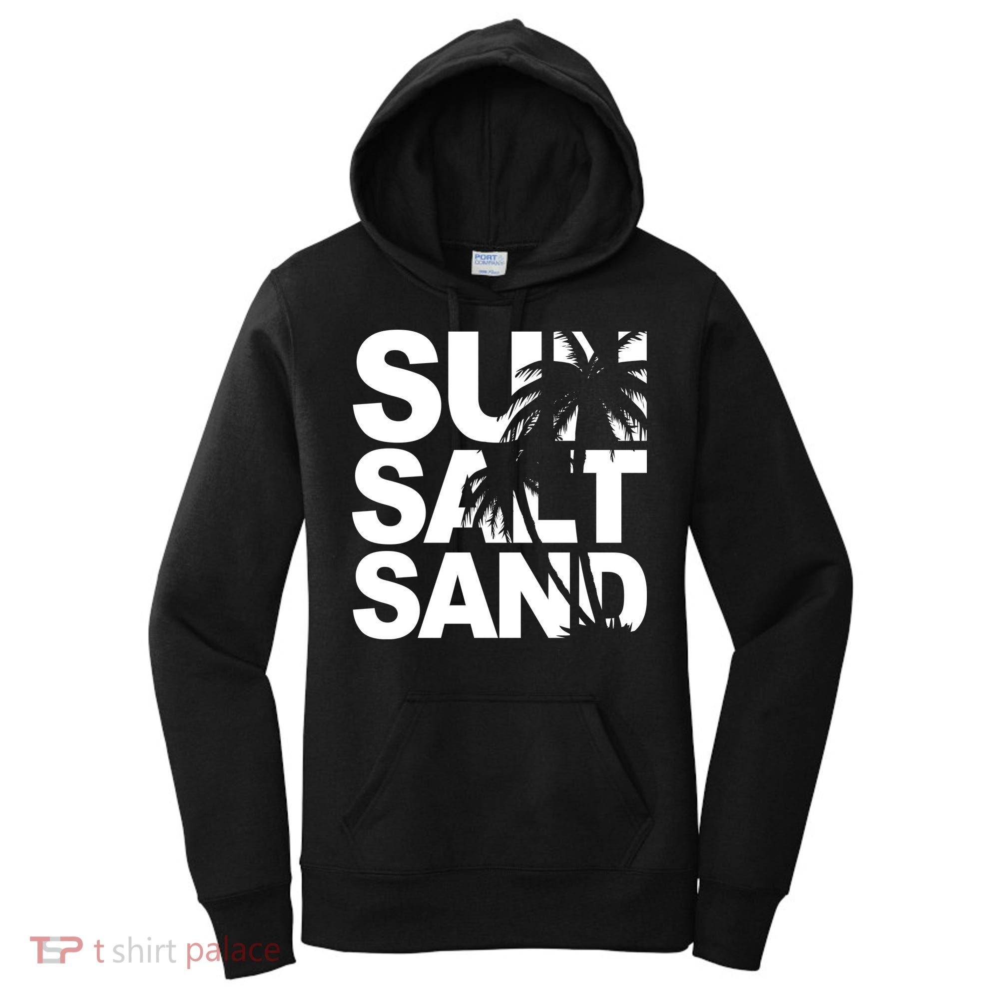 Sun Salt Sand Summer Palm Tree Women's Hoodie