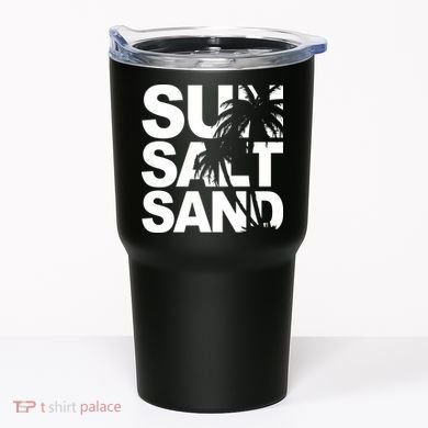Sun Salt Sand Summer Palm Tree Tumbler