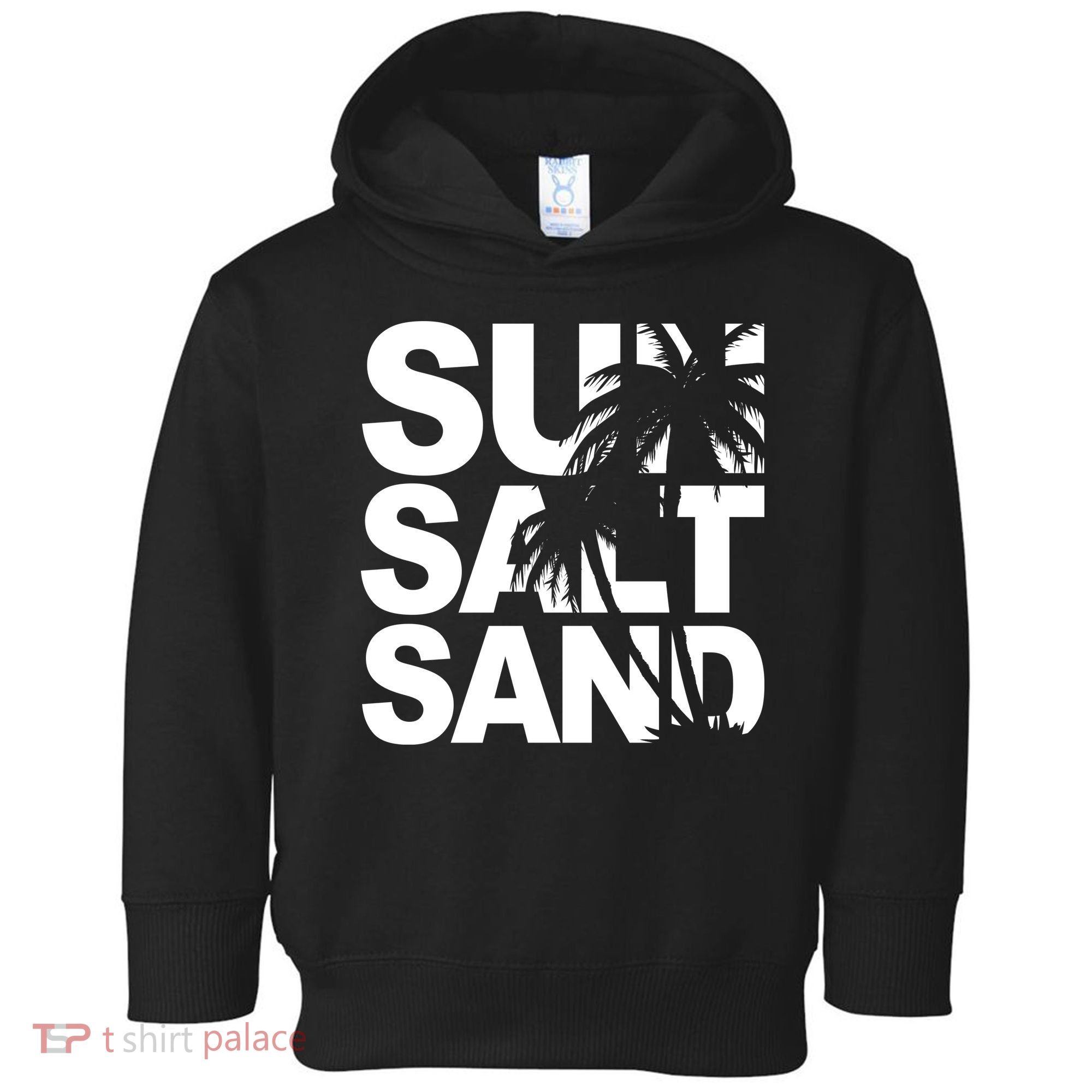 Sun Salt Sand Summer Palm Tree Toddler Hoodie