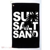 Sun Salt Sand Summer Palm Tree Golf Towel thumb 0