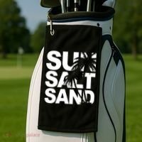 Sun Salt Sand Summer Palm Tree Golf Towel thumb 2
