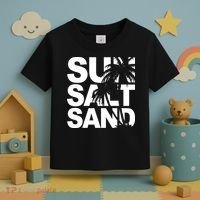 Sun Salt Sand Summer Palm Tree Toddler T-Shirt thumb 3