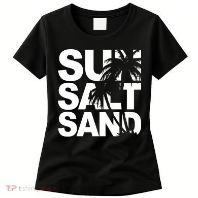 Sun Salt Sand Summer Palm Tree Women's T-Shirt
