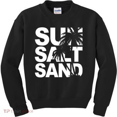Sun Salt Sand Summer Palm Tree Kids Sweatshirt