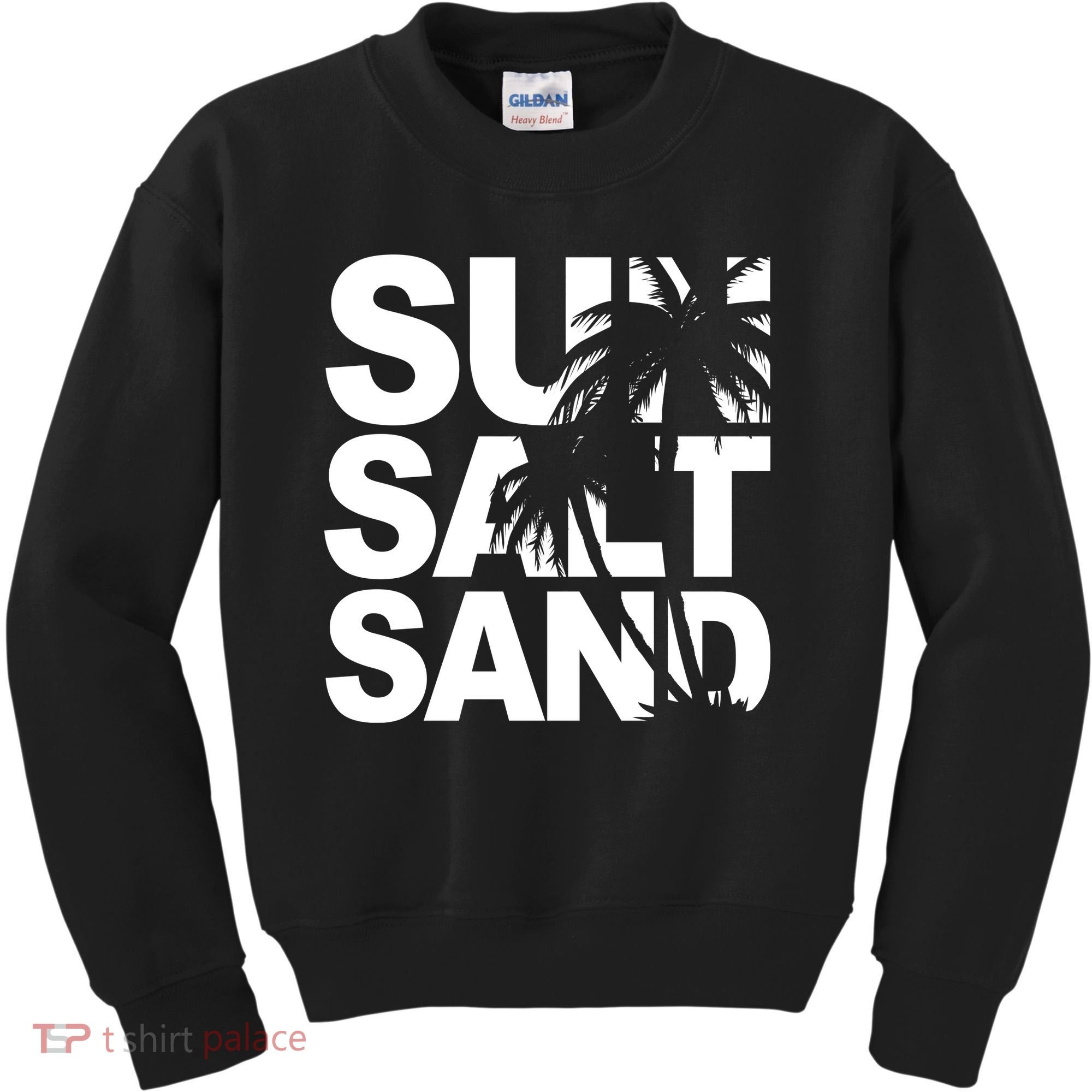 Sun Salt Sand Summer Palm Tree Kids Sweatshirt