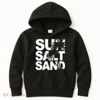Sun Salt Sand Summer Palm Tree Kids Hoodie thumb 0