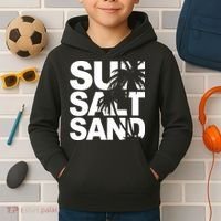 Sun Salt Sand Summer Palm Tree Kids Hoodie thumb 2
