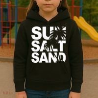 Sun Salt Sand Summer Palm Tree Kids Hoodie thumb 3
