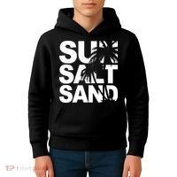 Sun Salt Sand Summer Palm Tree Kids Hoodie thumb 4