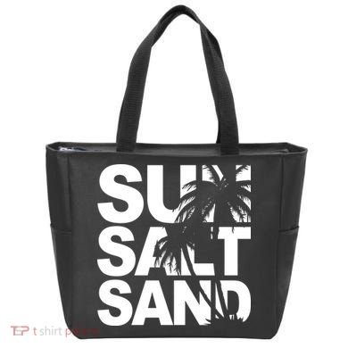 Sun Salt Sand Summer Palm Tree Tote Bag