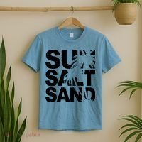 Sun Salt Sand Summer Palm Tree T-Shirt thumb 2