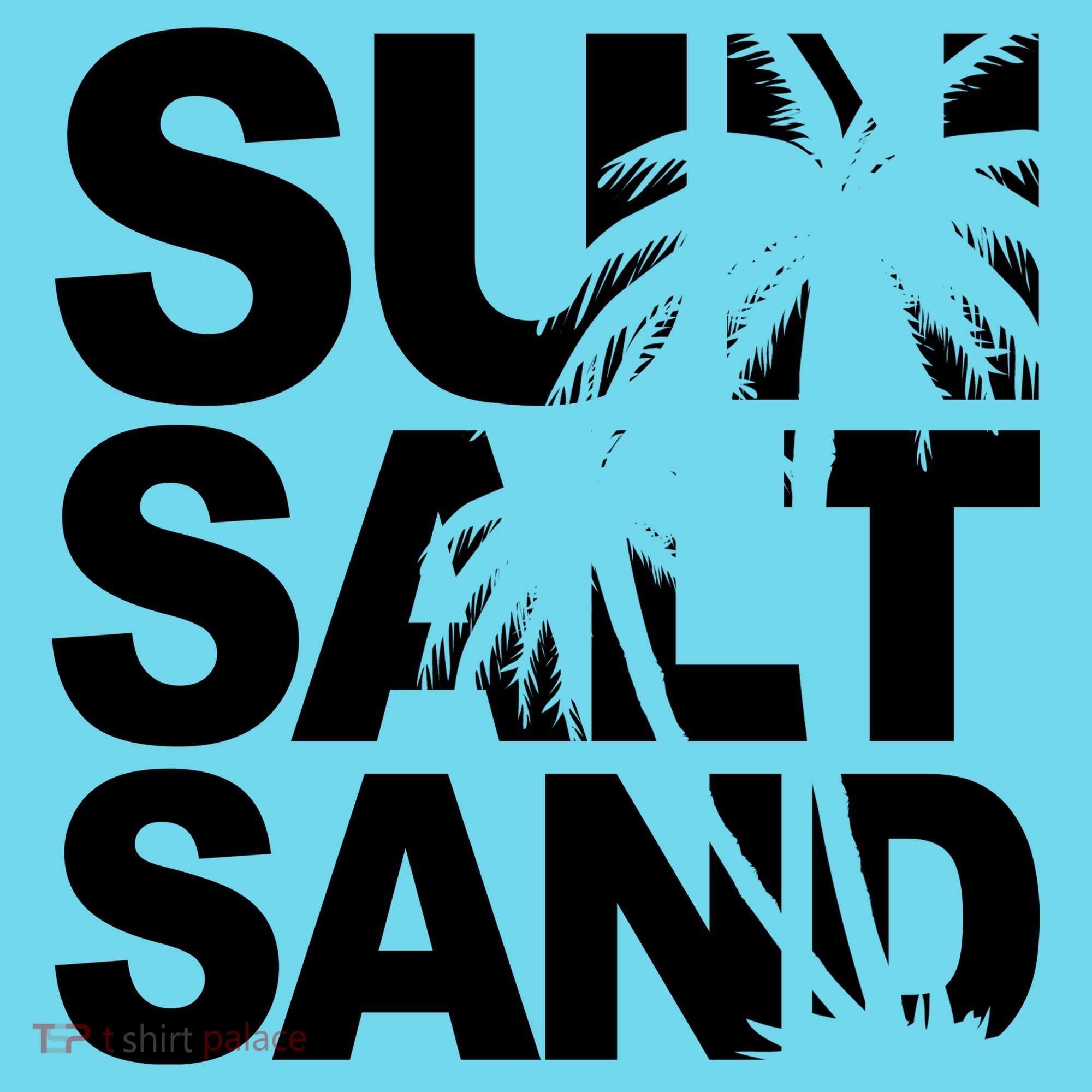 Sun Salt Sand Summer Palm Tree Button