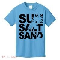 Sun Salt Sand Summer Palm Tree Kids T-Shirt thumb 0