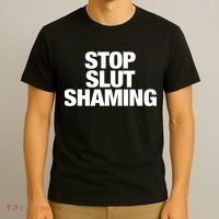 Stop Slut Shaming Funny Adult Saying T-Shirt thumb 3