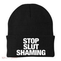 Stop Slut Shaming Funny Adult Saying Beanie thumb 0