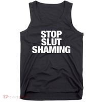 Stop Slut Shaming Funny Adult Saying Tank Top thumb 0