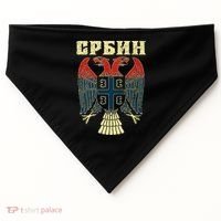 Serbia Srbija Serbian Serbian Eagle Flag Cccc Cyrillic USA-Made Doggie Bandana thumb 0