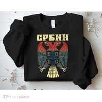 Serbia Srbija Serbian Serbian Eagle Flag Cccc Cyrillic Sweatshirt thumb 2