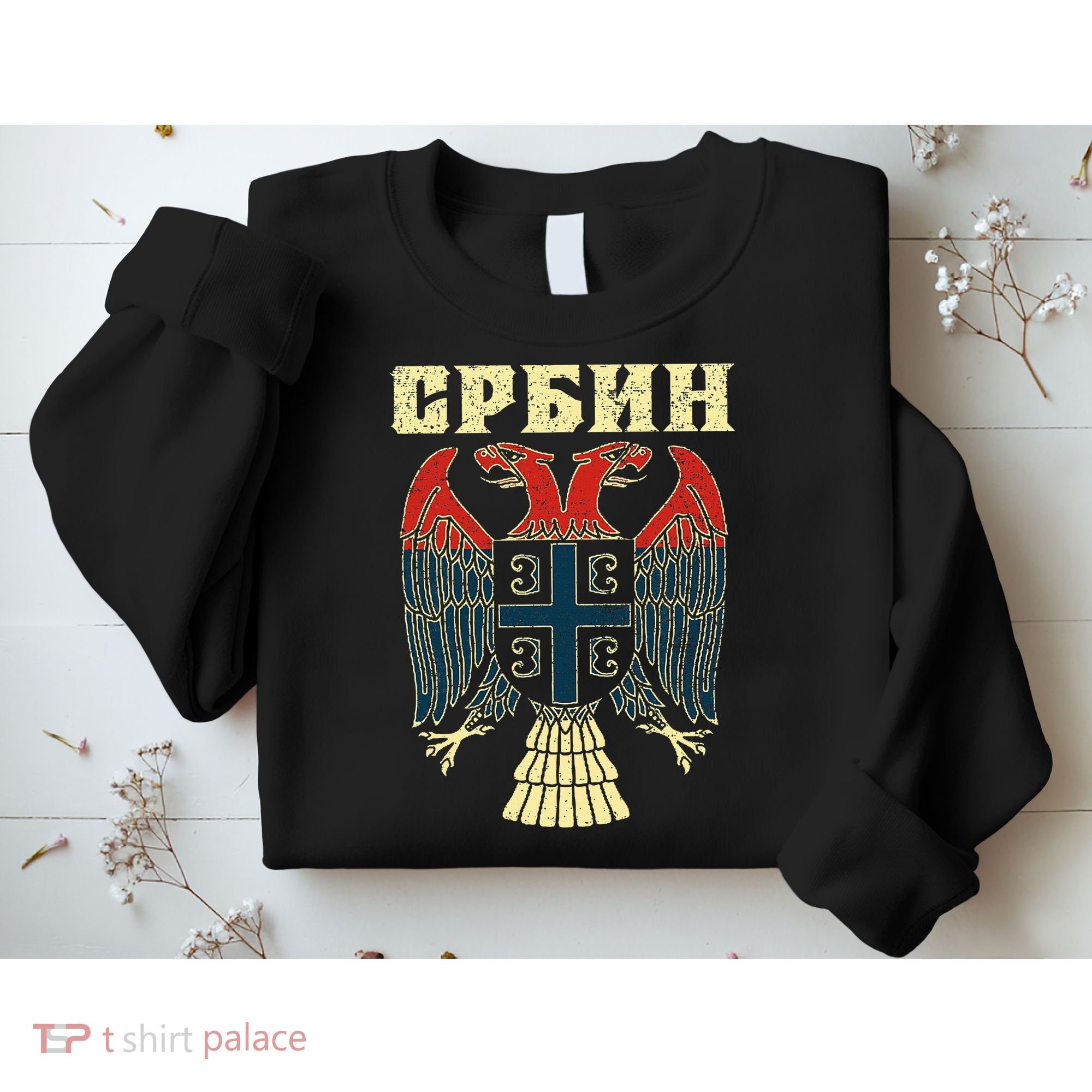 Serbia Srbija Serbian Serbian Eagle Flag Cccc Cyrillic Sweatshirt