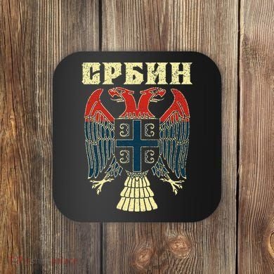 Serbia Srbija Serbian Serbian Eagle Flag Cccc Cyrillic Coaster