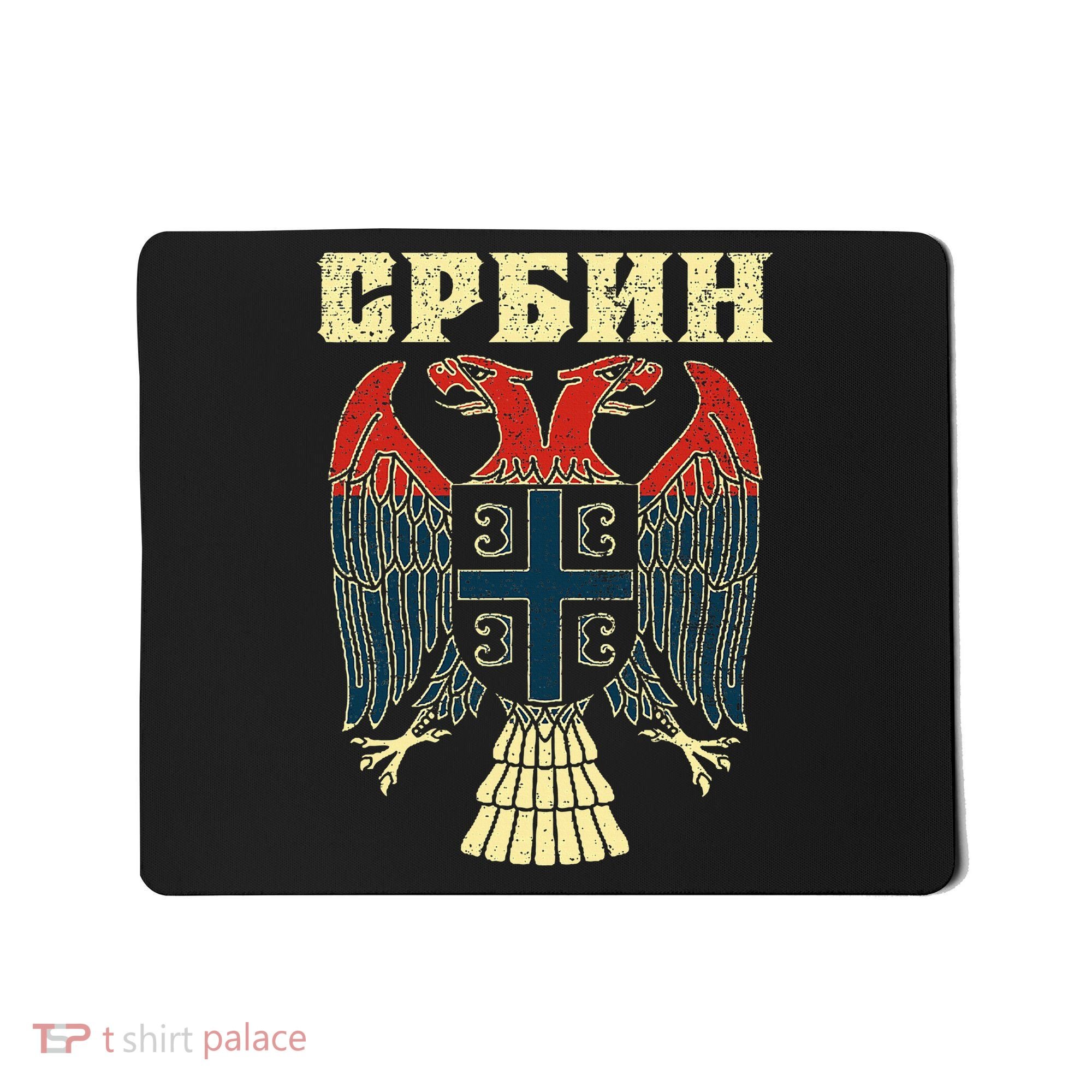 Serbia Srbija Serbian Serbian Eagle Flag Cccc Cyrillic Mousepad