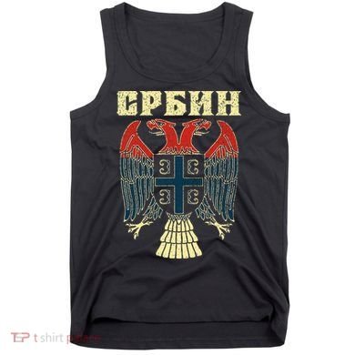 Serbia Srbija Serbian Serbian Eagle Flag Cccc Cyrillic Tank Top